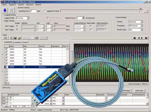 MicroPecker RAMモニタ for JPwire《S810-MP-R3》【26年9月販売終了予定】